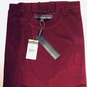 Men’s Burgundy Mercerized Short Sleeve Tee